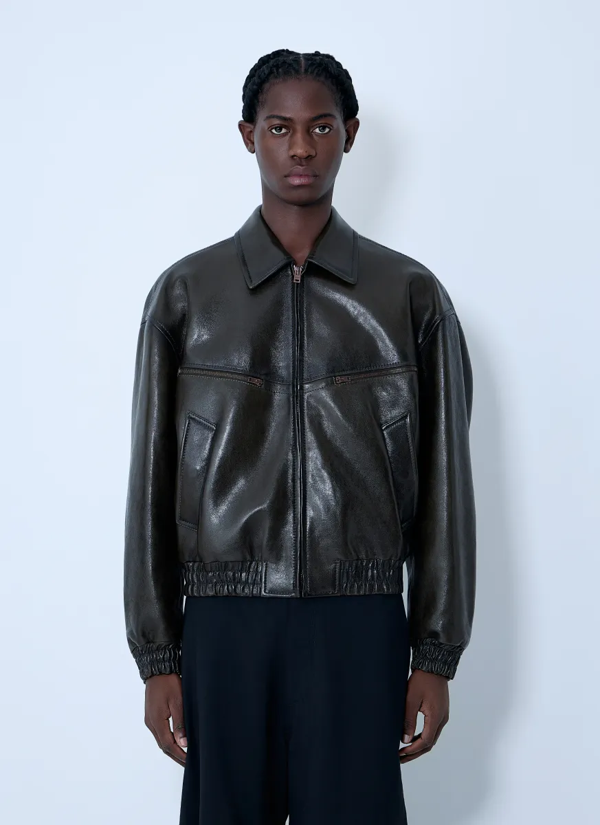 Leather Bomber Jacket