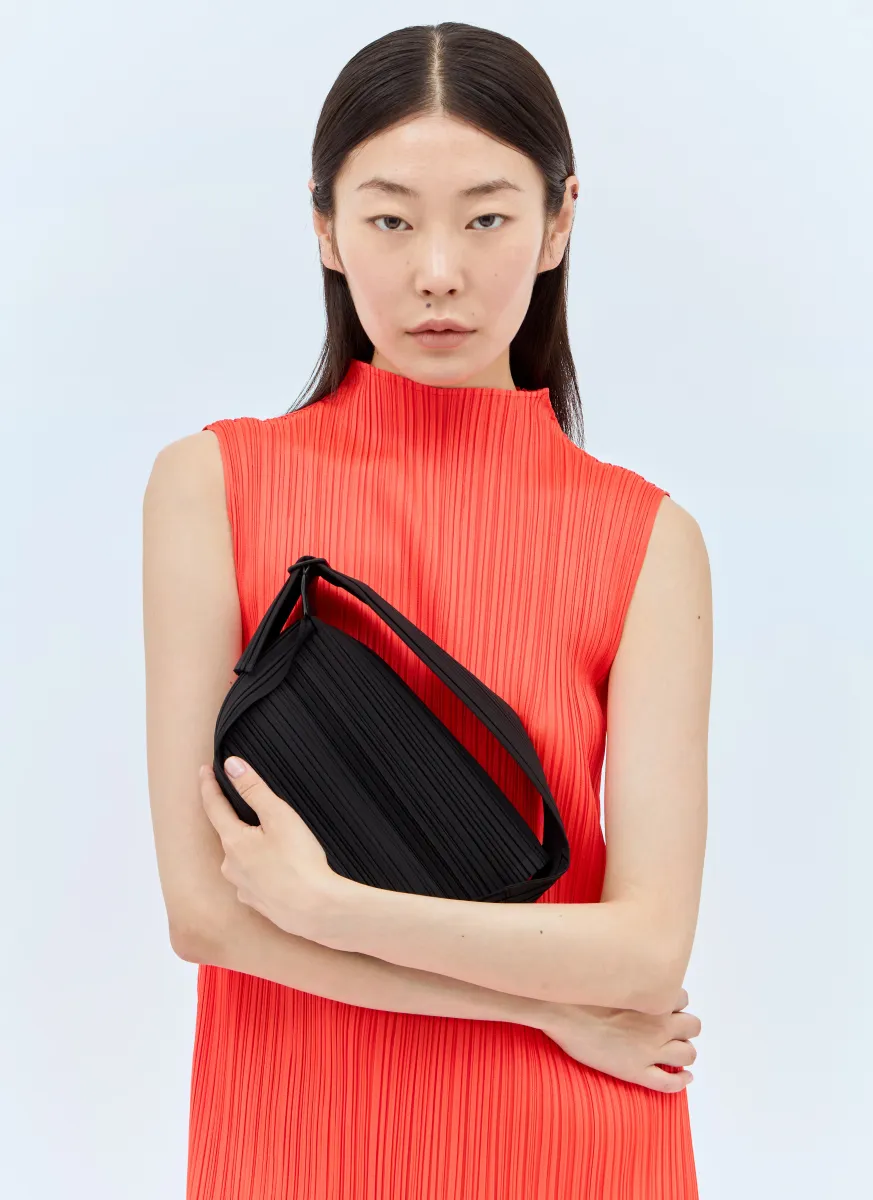 Pleats Half-Moon Handbag