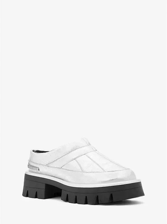 Barton Crackled Metallic Leather Slipper