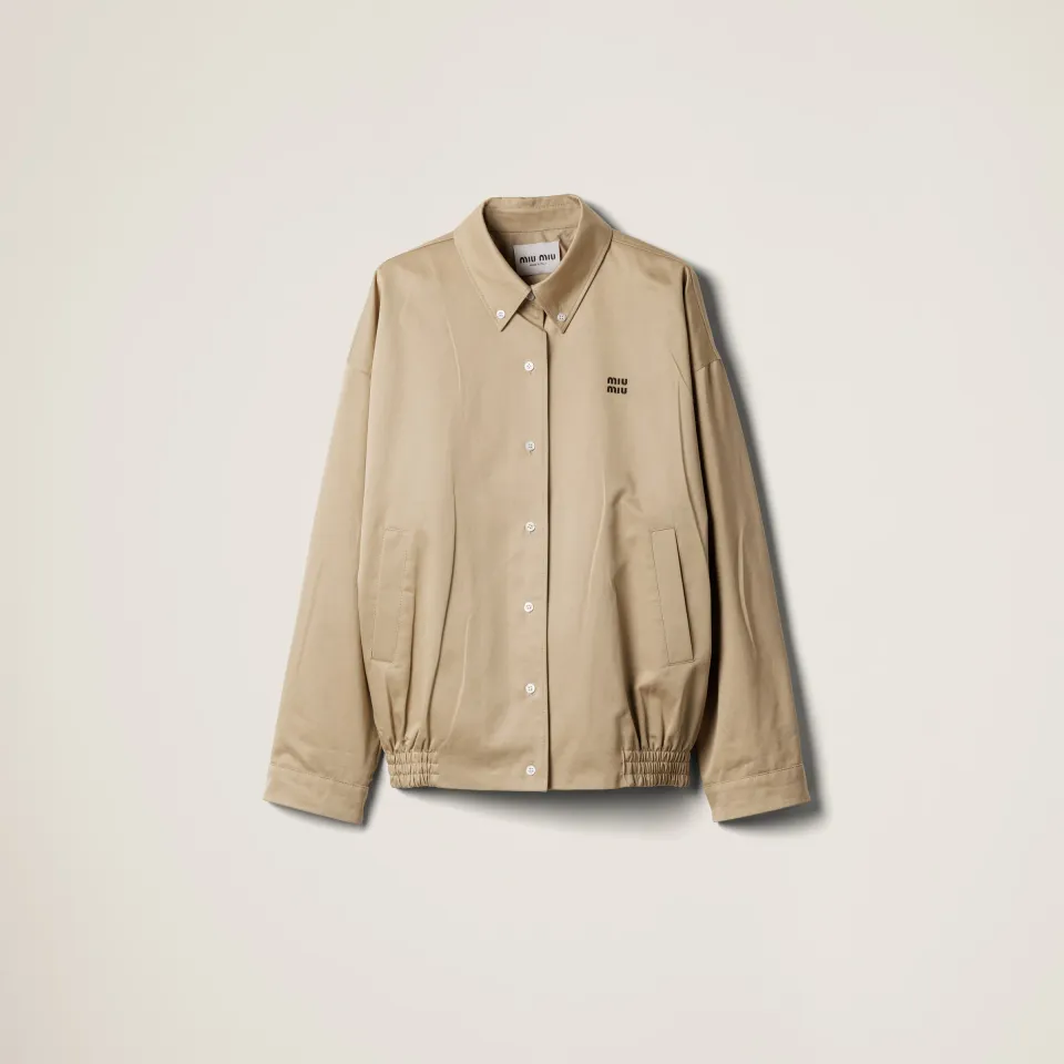 Chino cloth blouson jacket