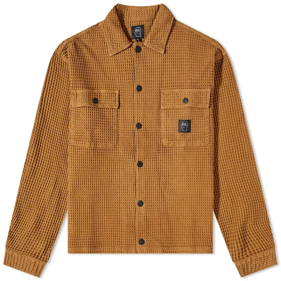 Waffle Snap Front Overshirt