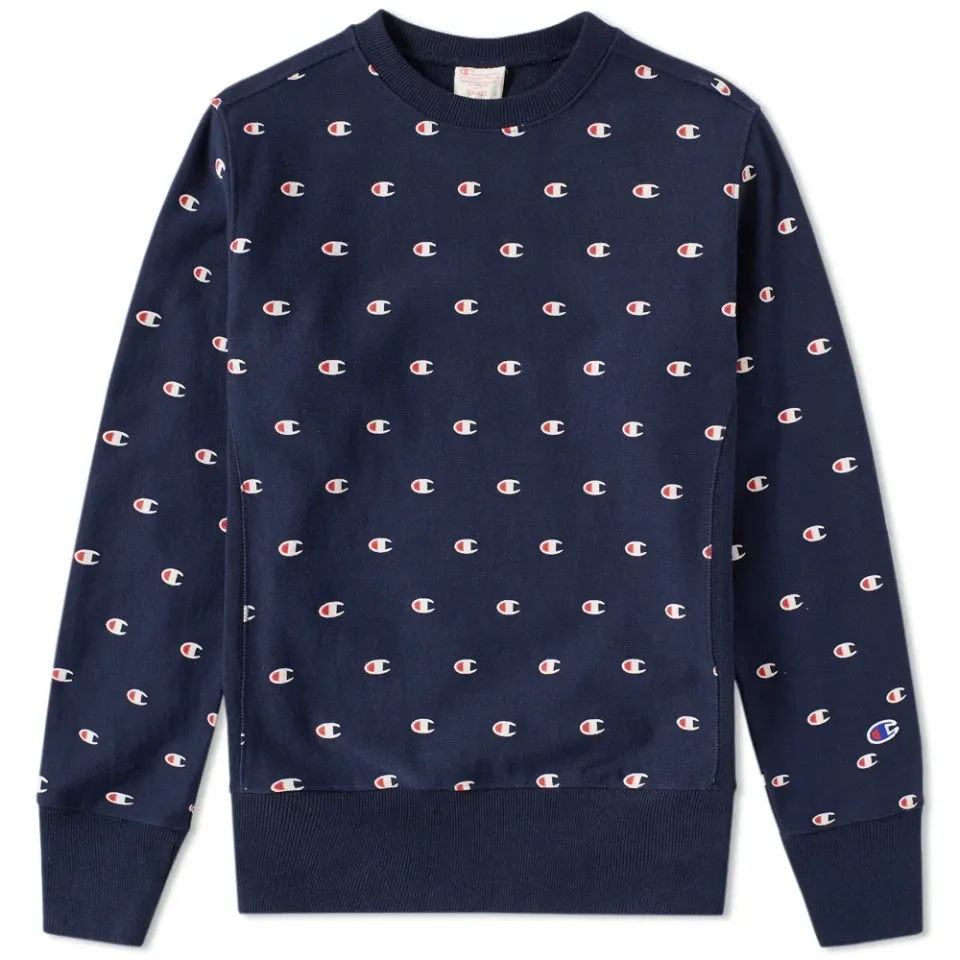 All Over Embroidered Crew Sweat