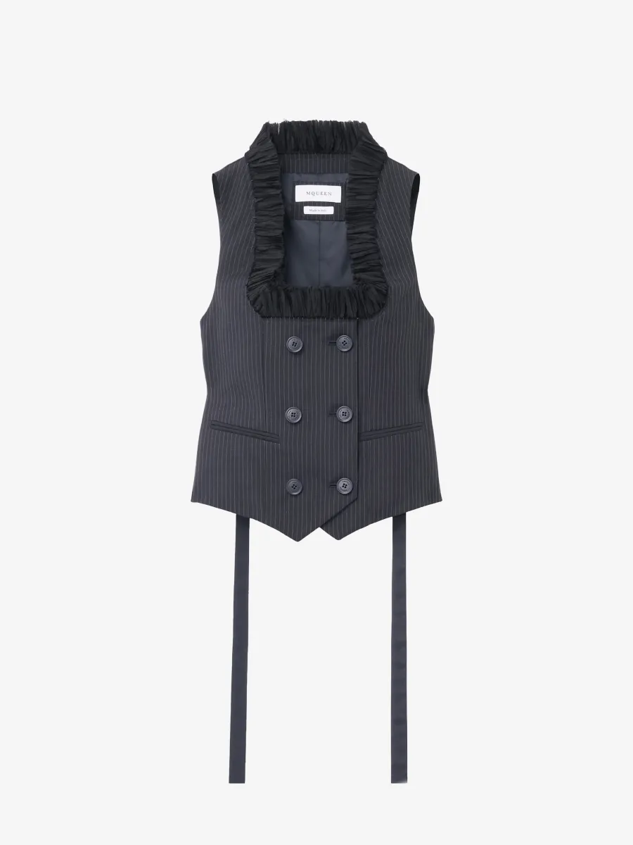 Pinstriped Tailored Waistcoat