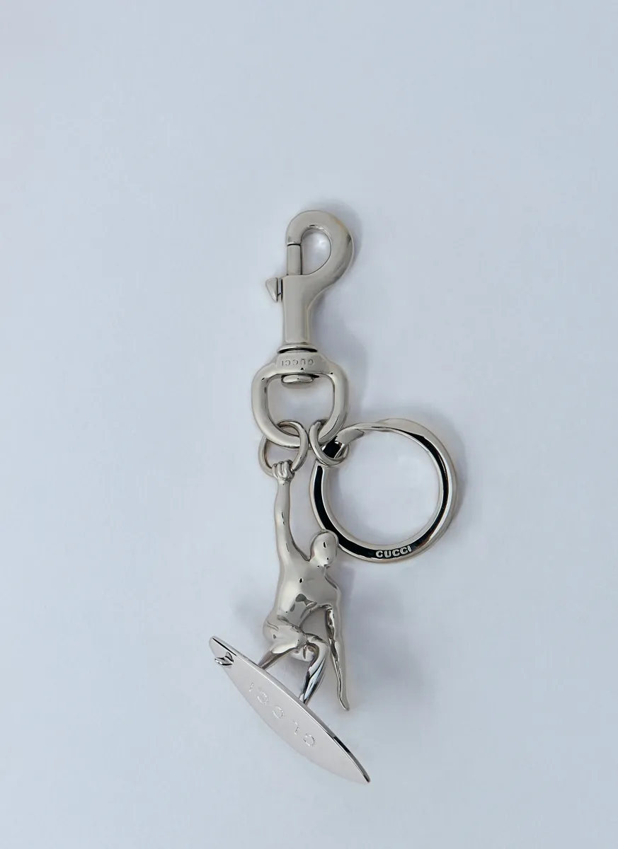 Engraved Surfer Keyring Charm