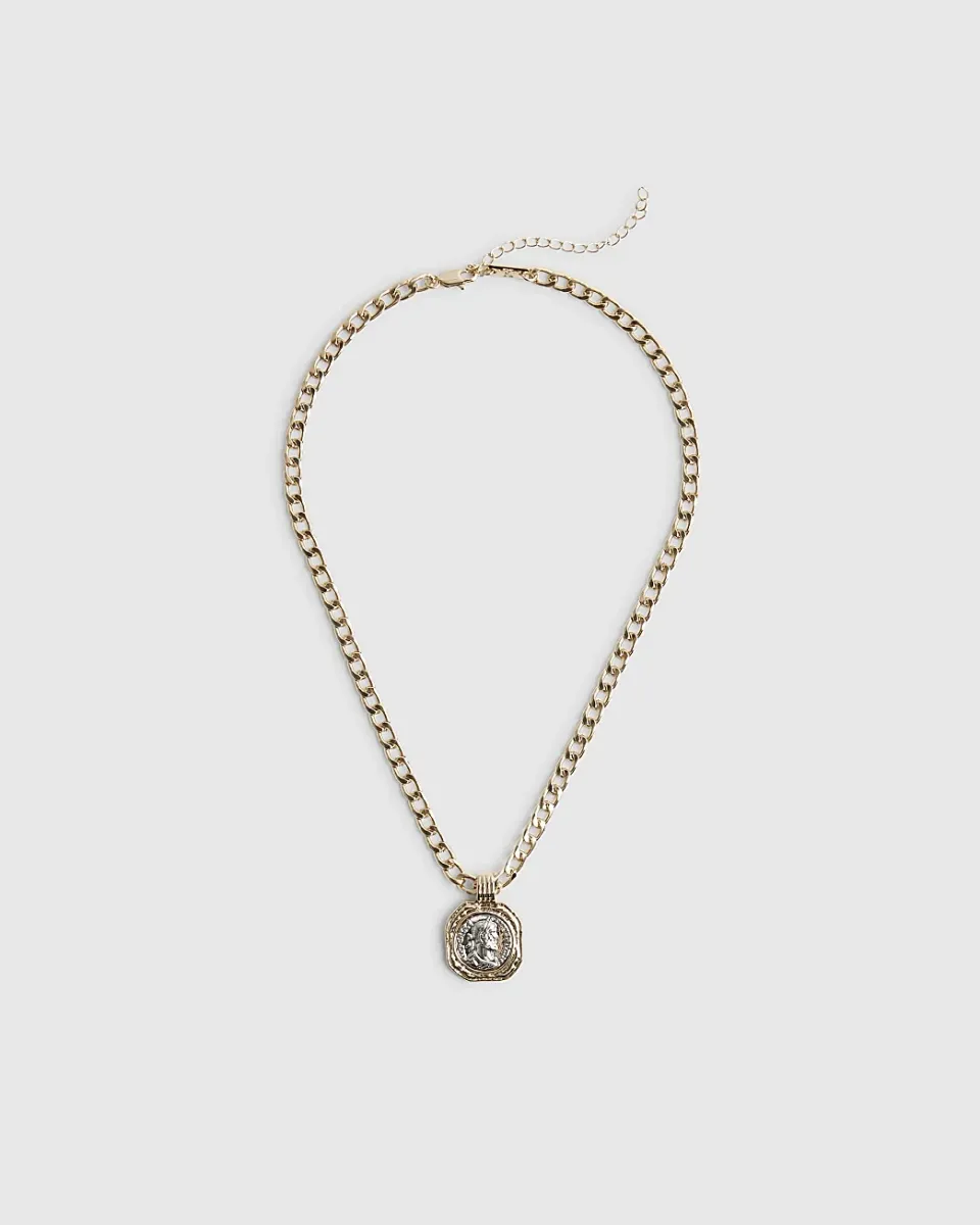 Mixed Metal Coin Necklace