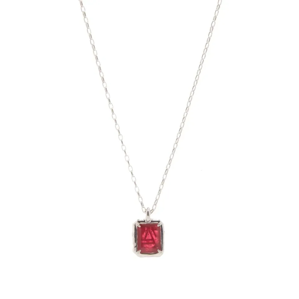 Square Cut Gem Necklace