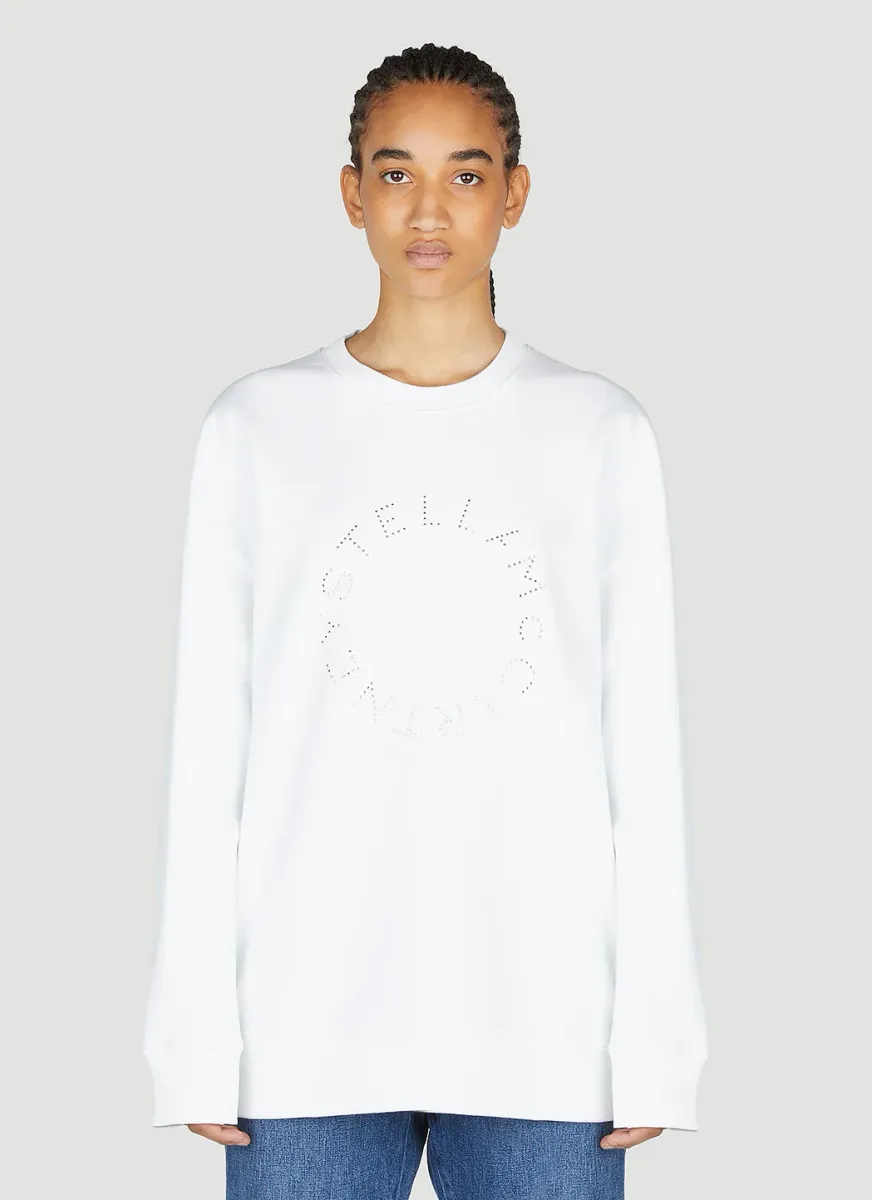 Hotfix Rhinestone Logo Sweatshirt