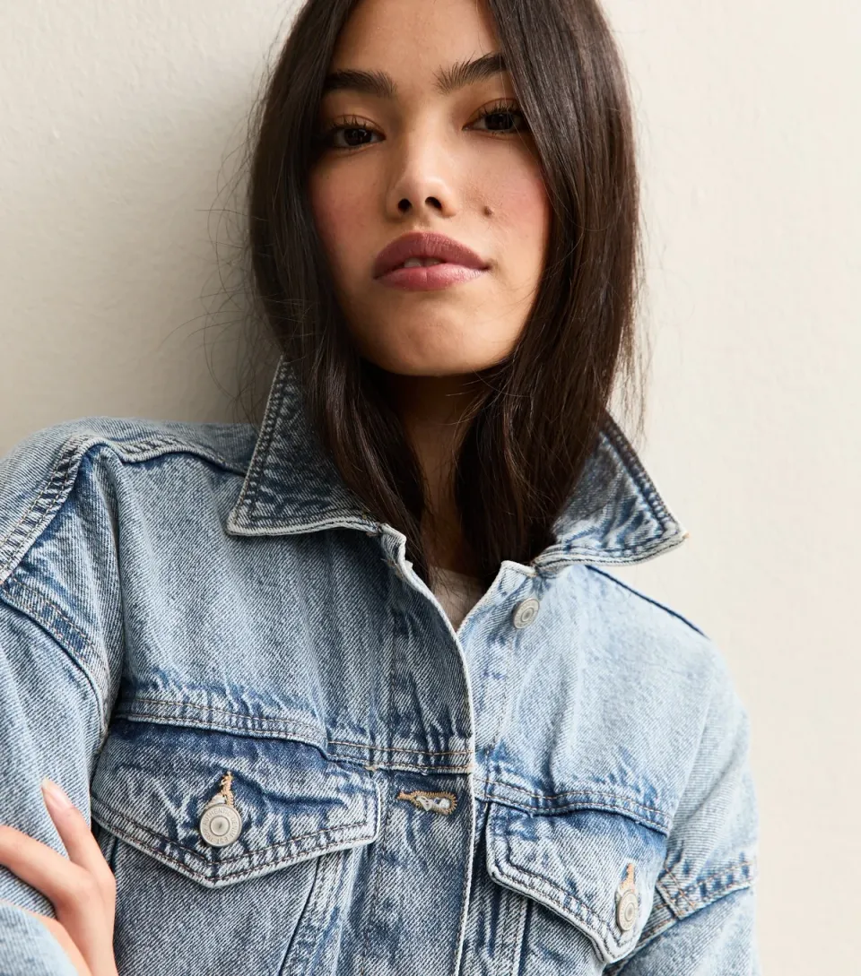 Women's Blue Oversized Denim Jacket