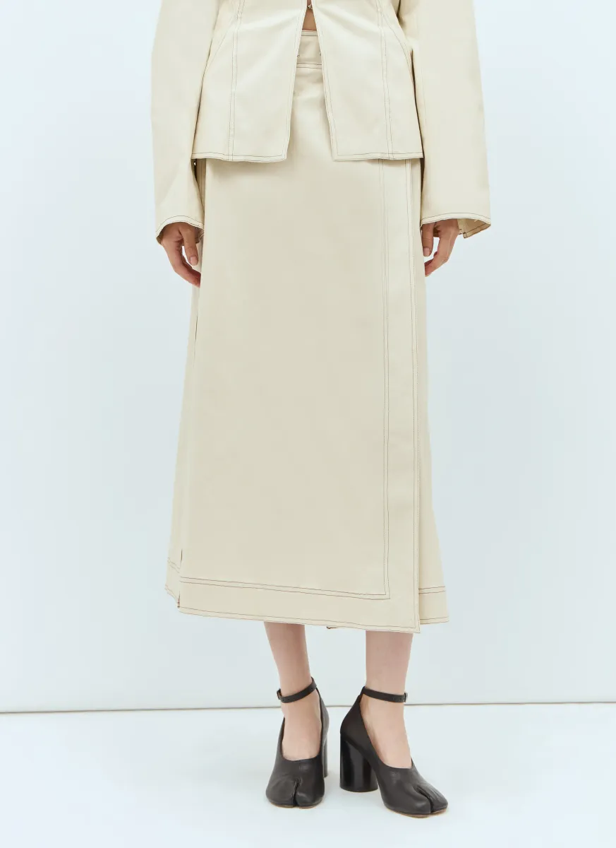 Herringbone Wrap-Around Skirt