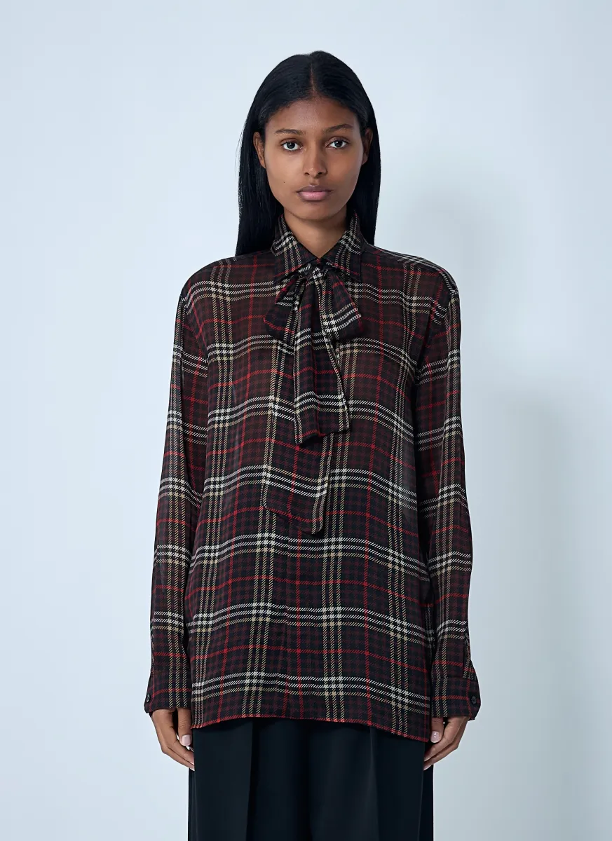 Tartant Silk Cassandre Shirt