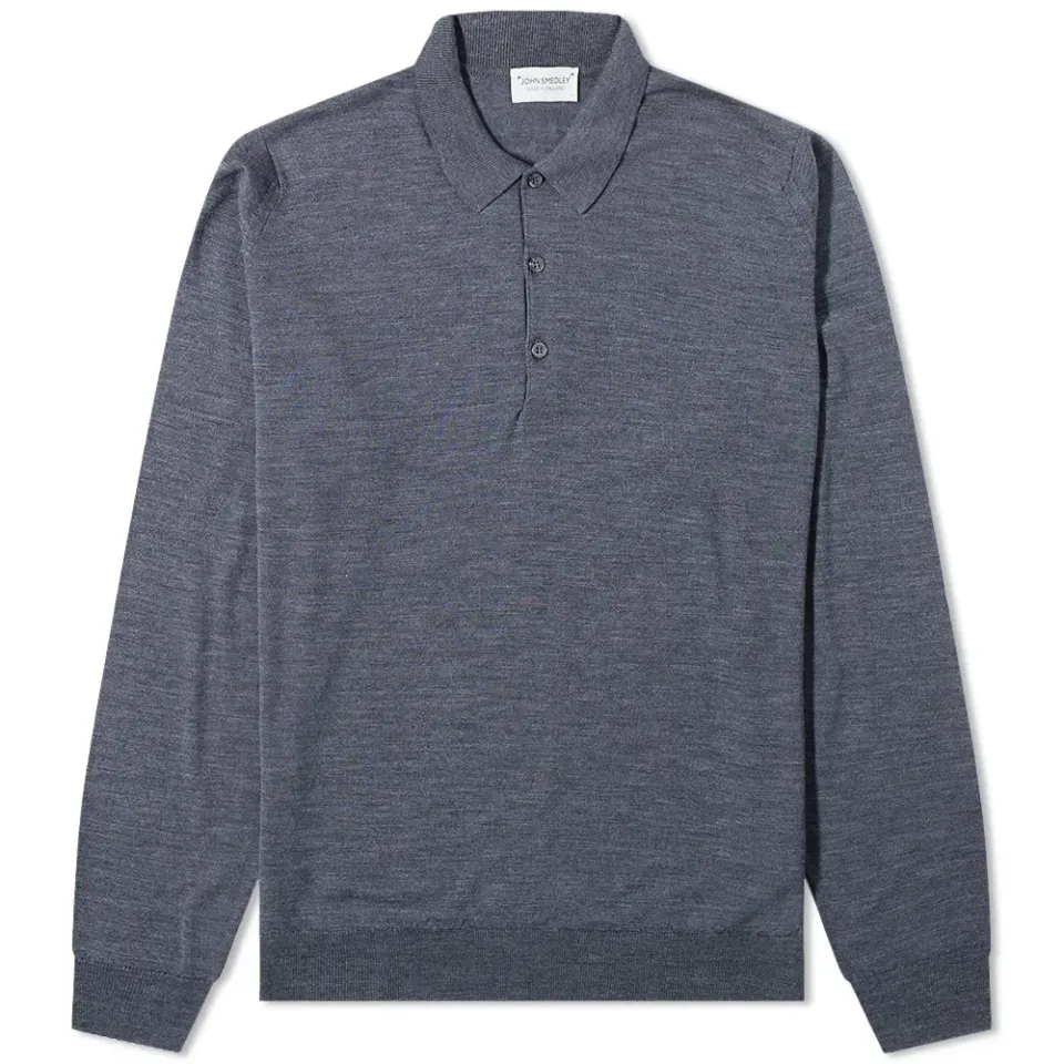 Belper Merino Knit Long Sleeve Polo