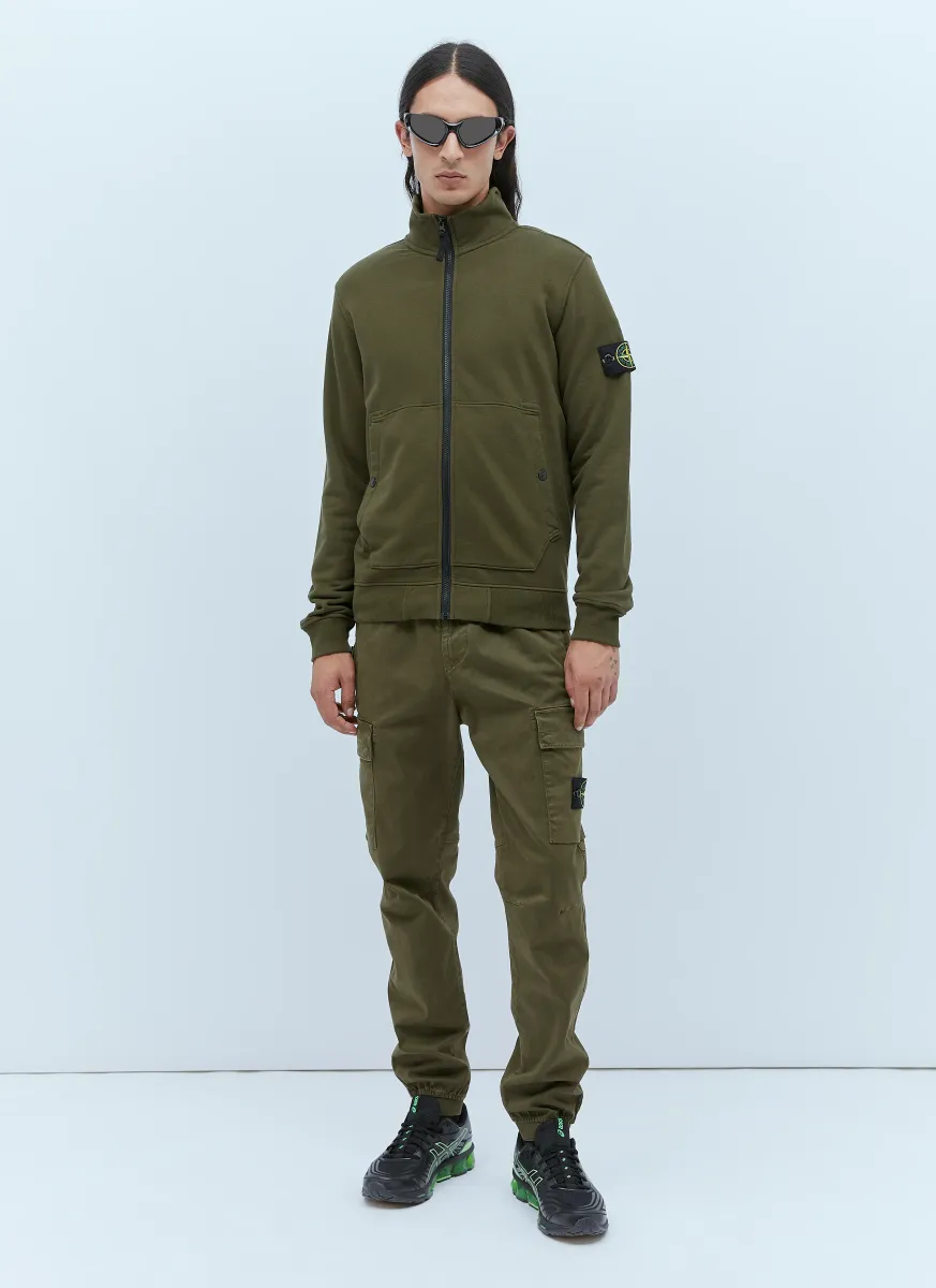 Compass Patch Zip-Up Sweatshirt
