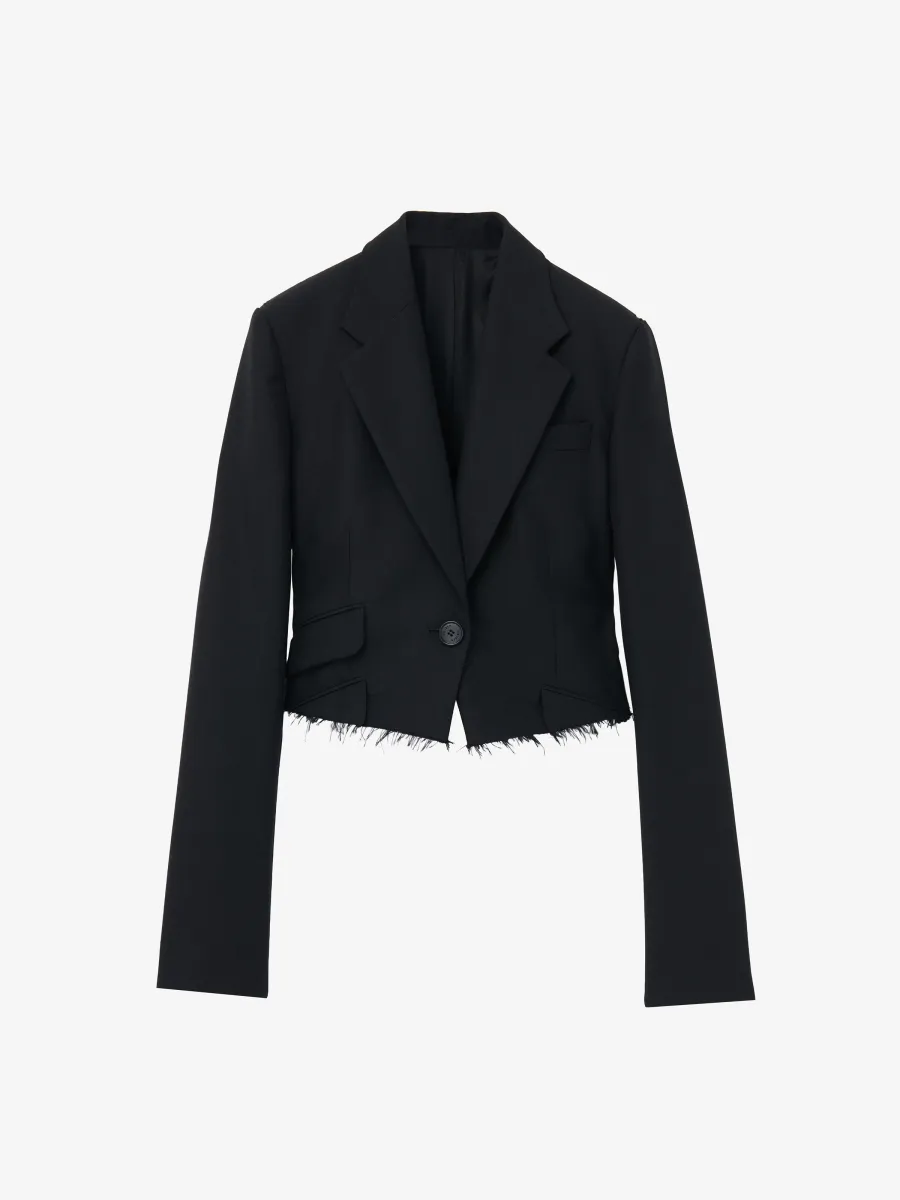 Cropped Single-Breasted Jacket