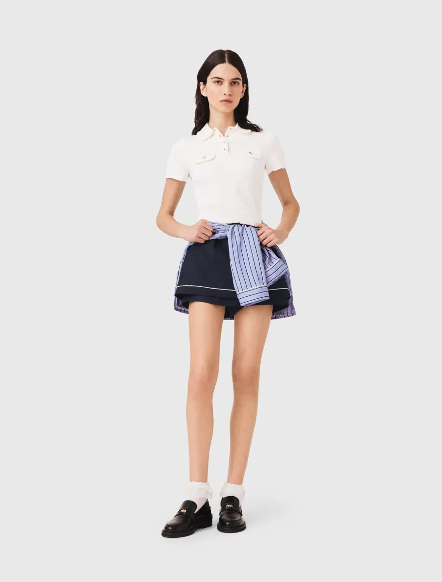 Short-sleeved polo with pockets