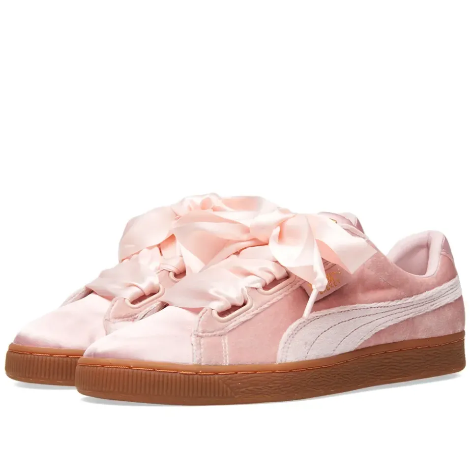 Basket Heart Velour & Satin W
