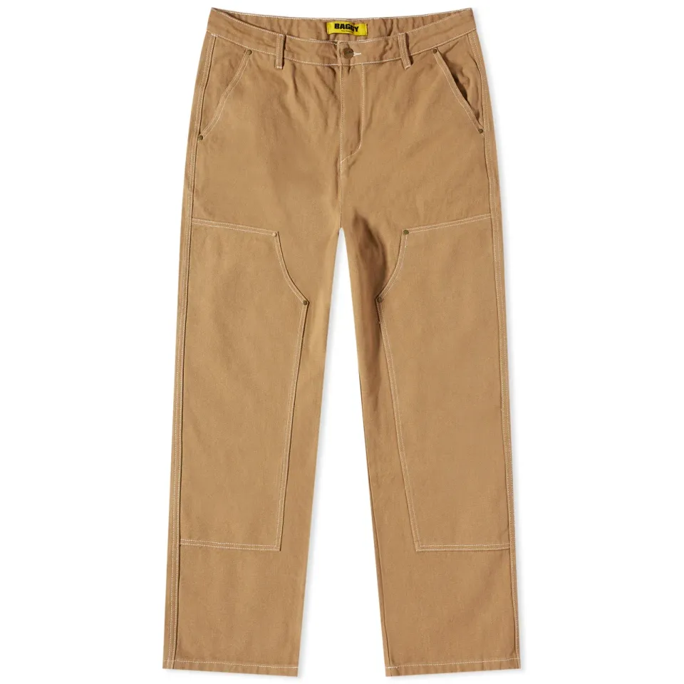 Washed Canvas Double Knee Pant