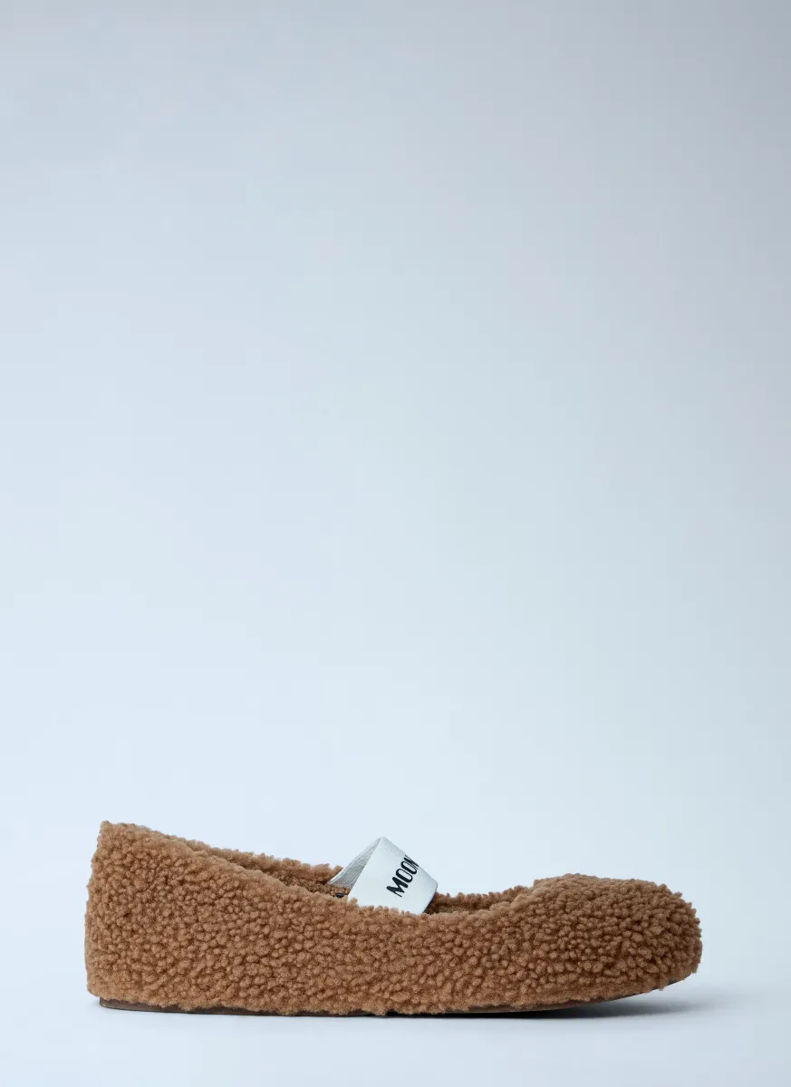 Shearling Ballerina Flats