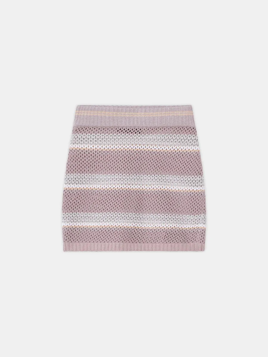 WOMEN - WOMEN'S MA STRIPE CROCHET MINI SKIRT - Dusk