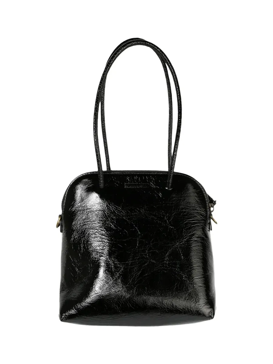 Small Soft Shoulder Bag Black/Mustard