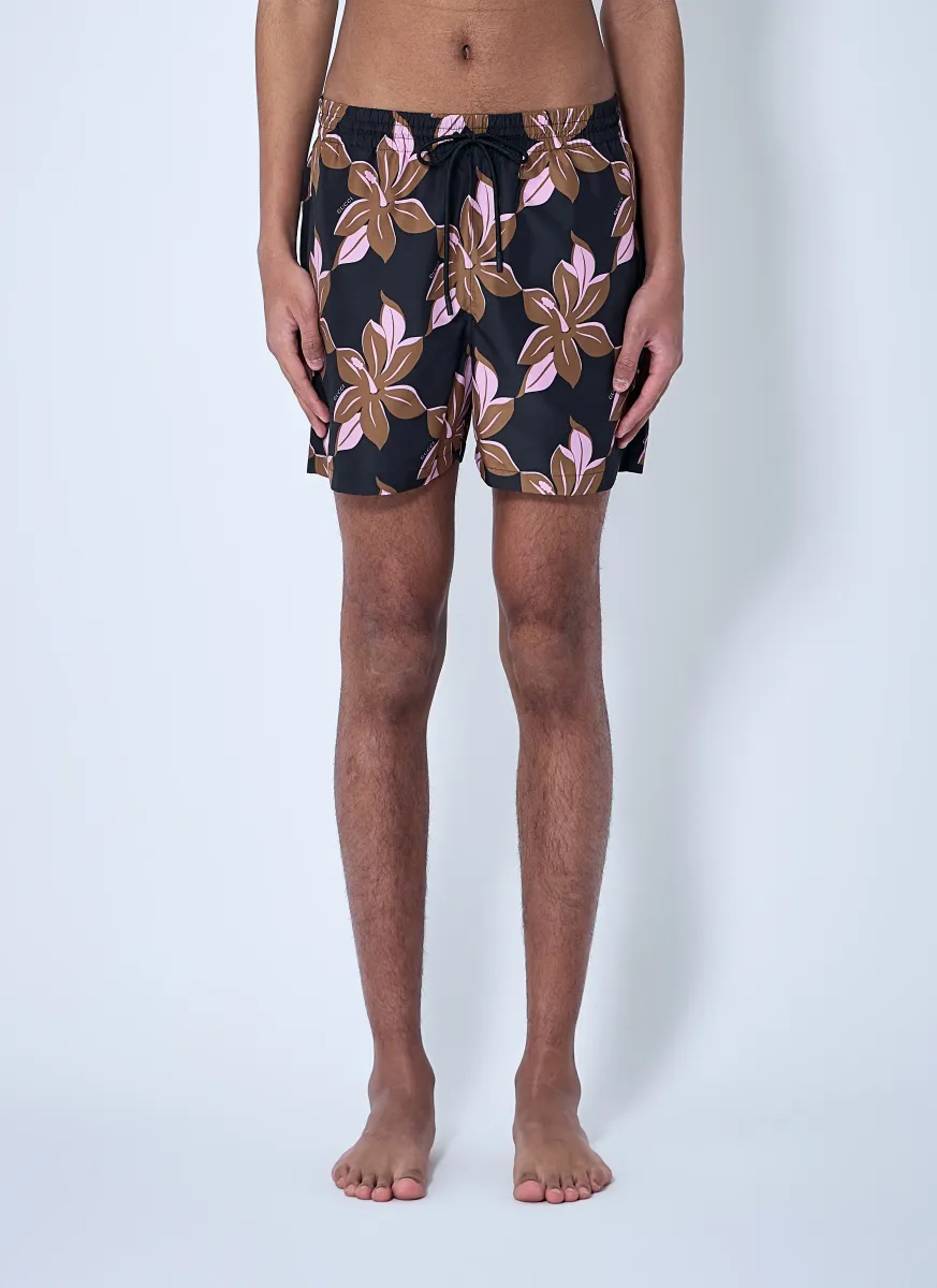 Printed Poplin Swim Shorts