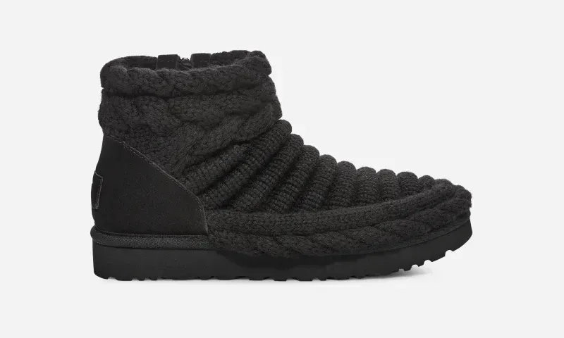 Classic Mini Chunky Knit Boot for Women, Textile/Polyester/Cotton