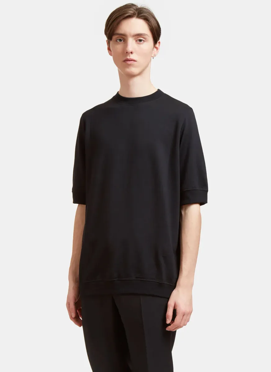 Wool-Blend Fine-Knit T-Shirt