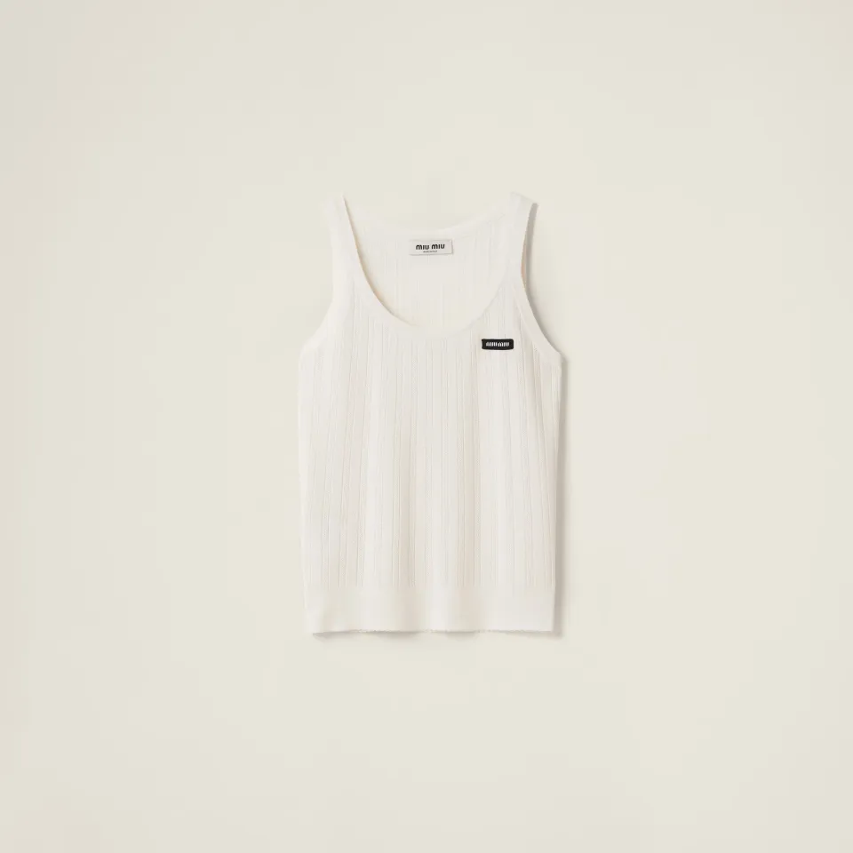 Cashmere and silk tank top