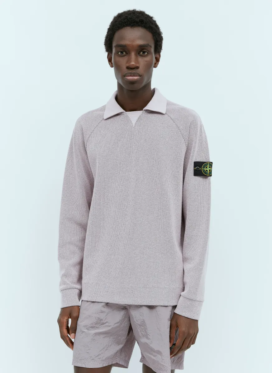 Spread Collar Knit Sweater