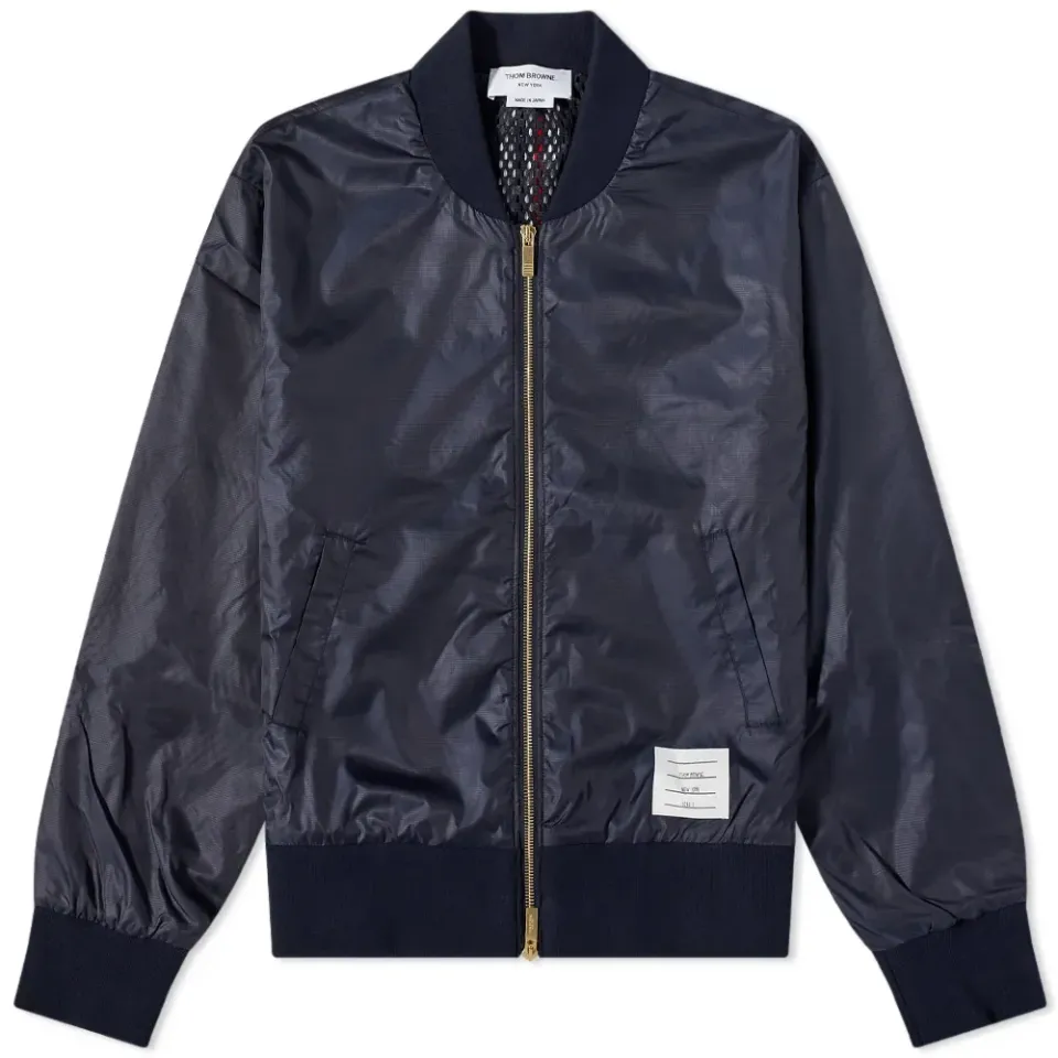 Tricolore Stripe Ripstop Bomber Jacket
