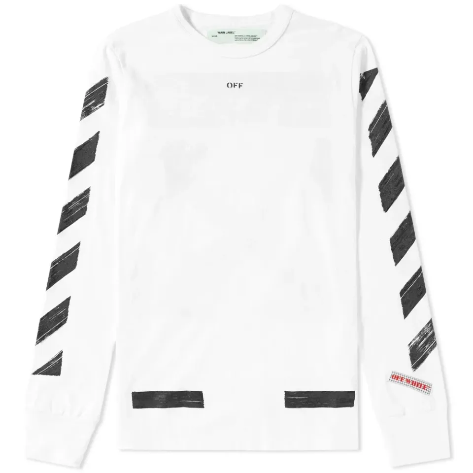Diagonal Brushed Long Sleeve Tee