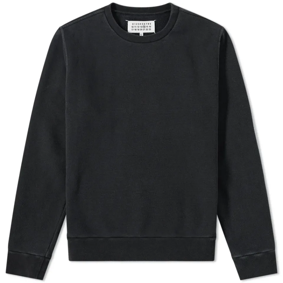 14 Plastic Elbow Patch Washed Crew Sweat