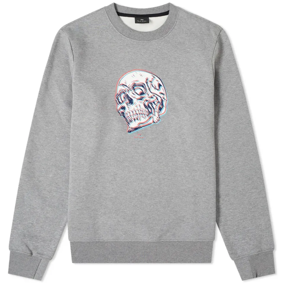 Skull Print Crew Sweat