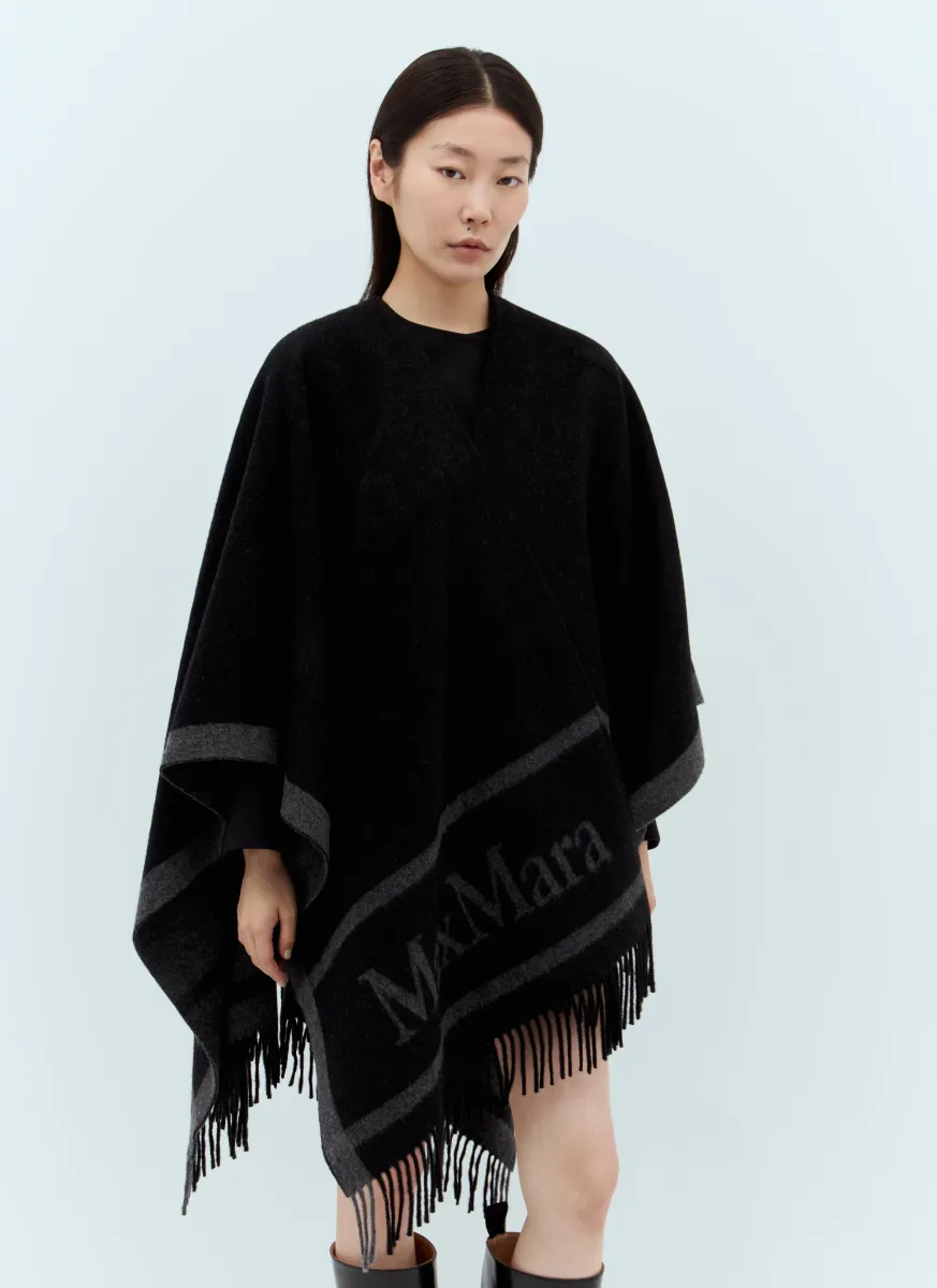 Wool Cloak With Fringes