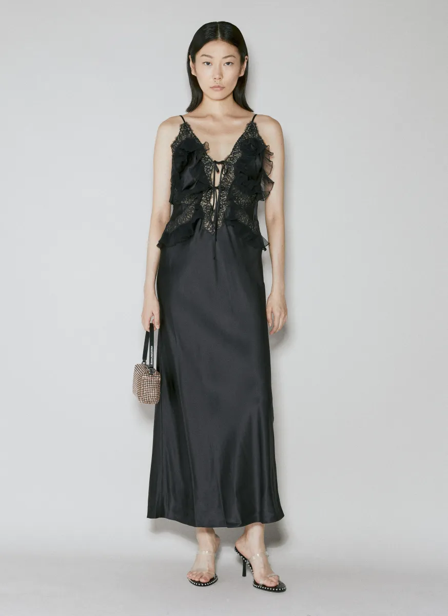 Lace Combo Midi Dress