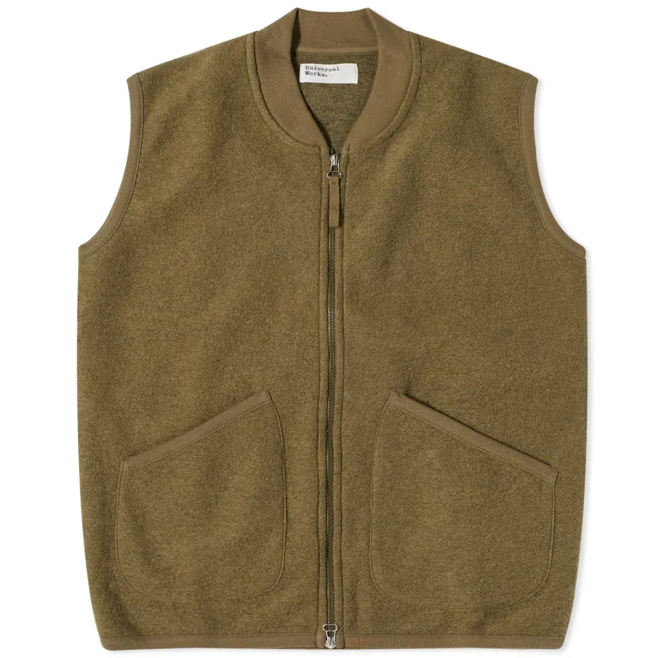Wool Fleece Zip Waistcoat
