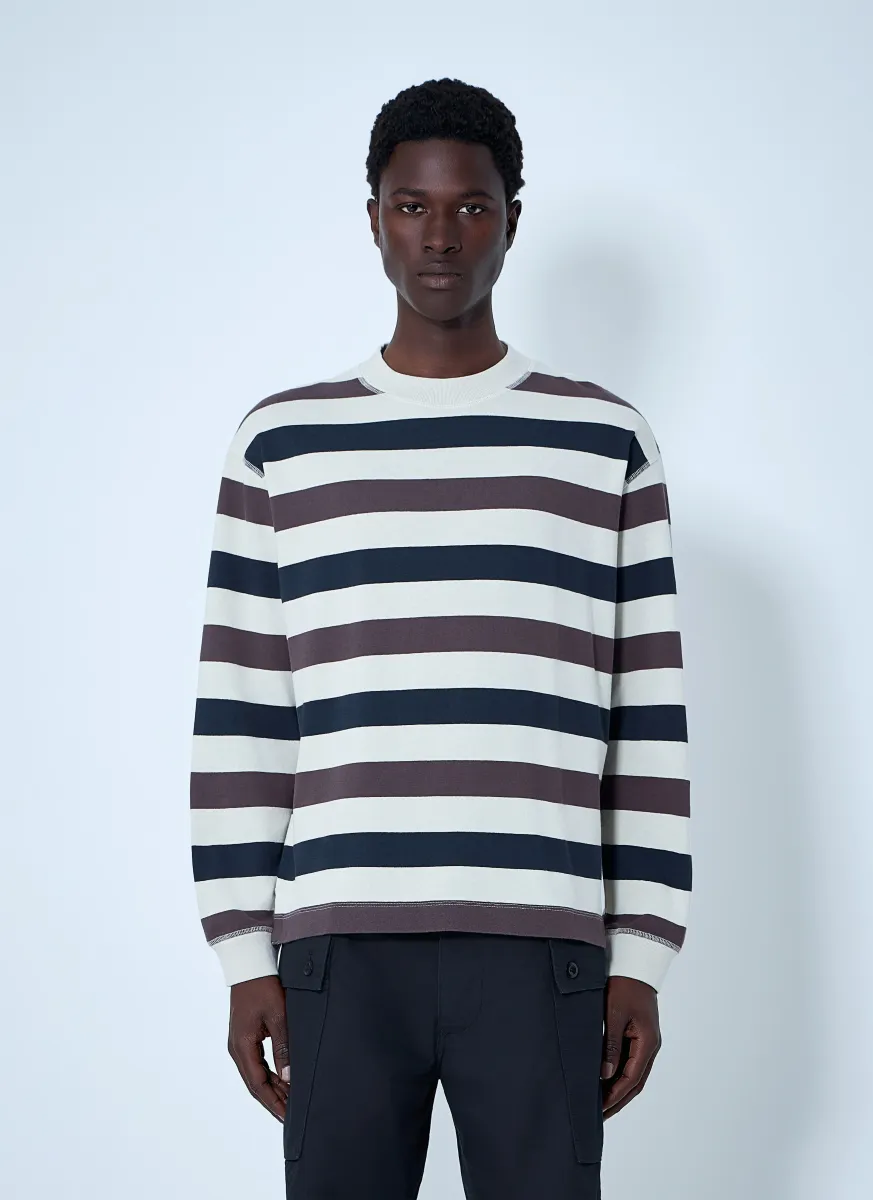 Striped Crewneck Sweatshirt