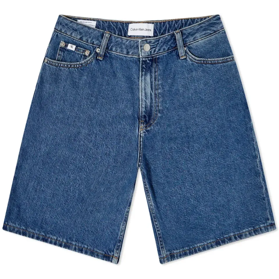 90s Mid Rise Long Denim Shorts