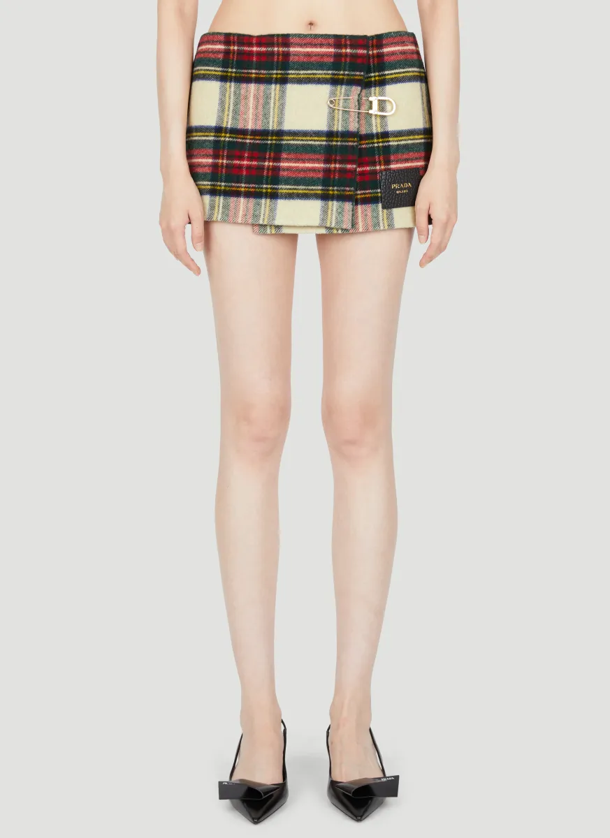 Check Mini Skirt