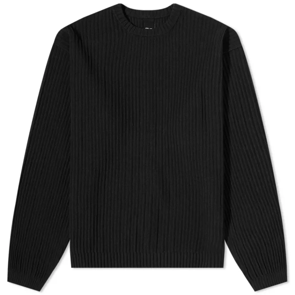 Biker Crew Ribbed Knit