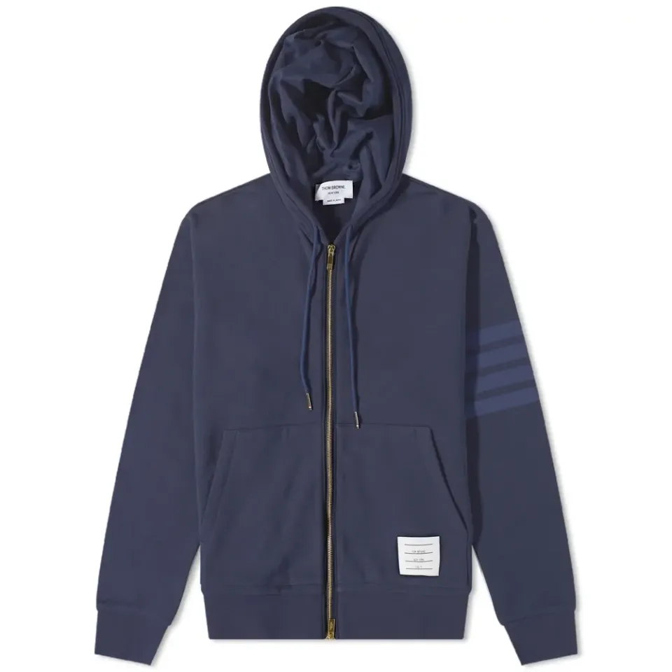 4 Bar Tonal Zip Hoodie