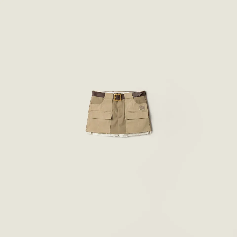 Chino miniskirt