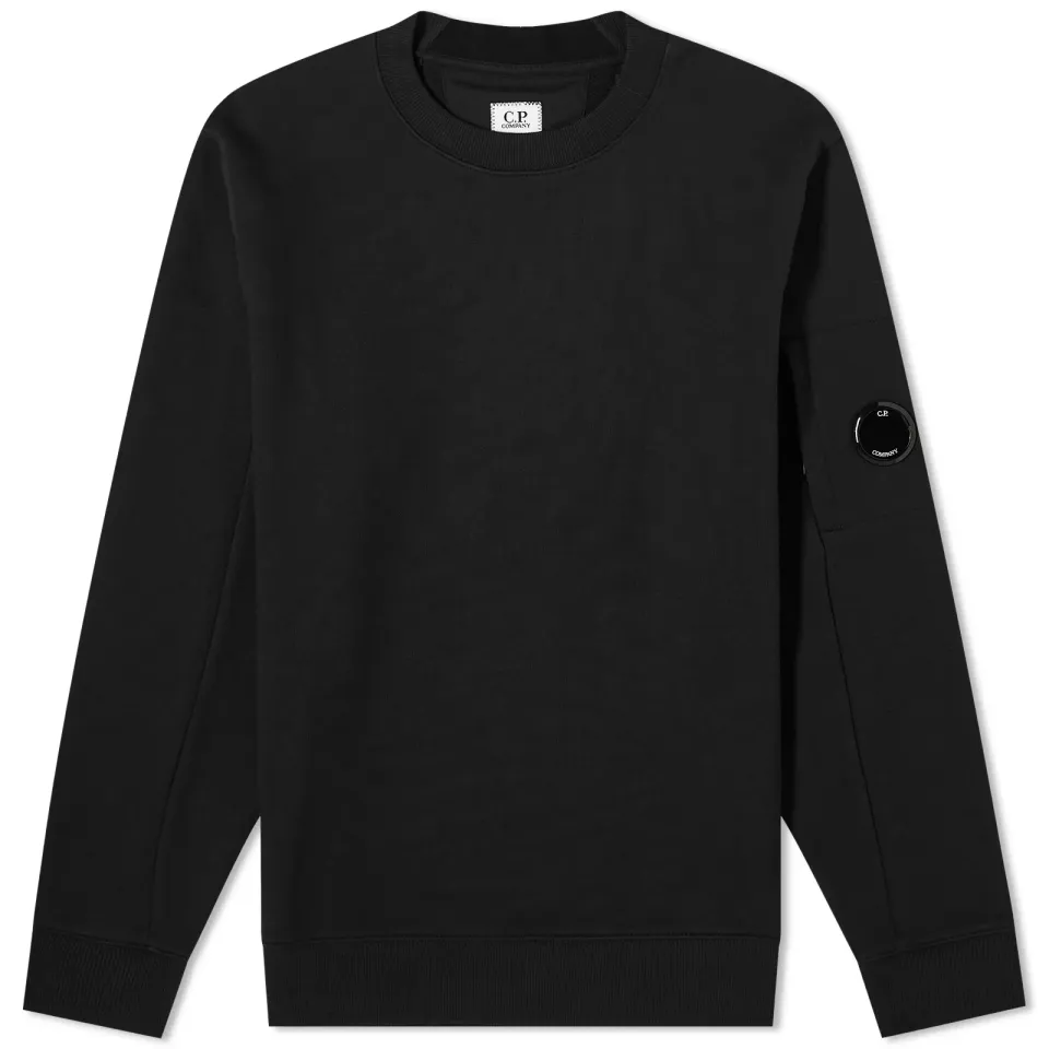Diagonal Fleece Lens Crew Sweat