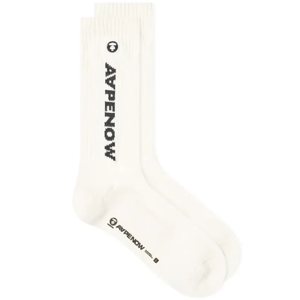 AAPE Ribbed Logo Sock