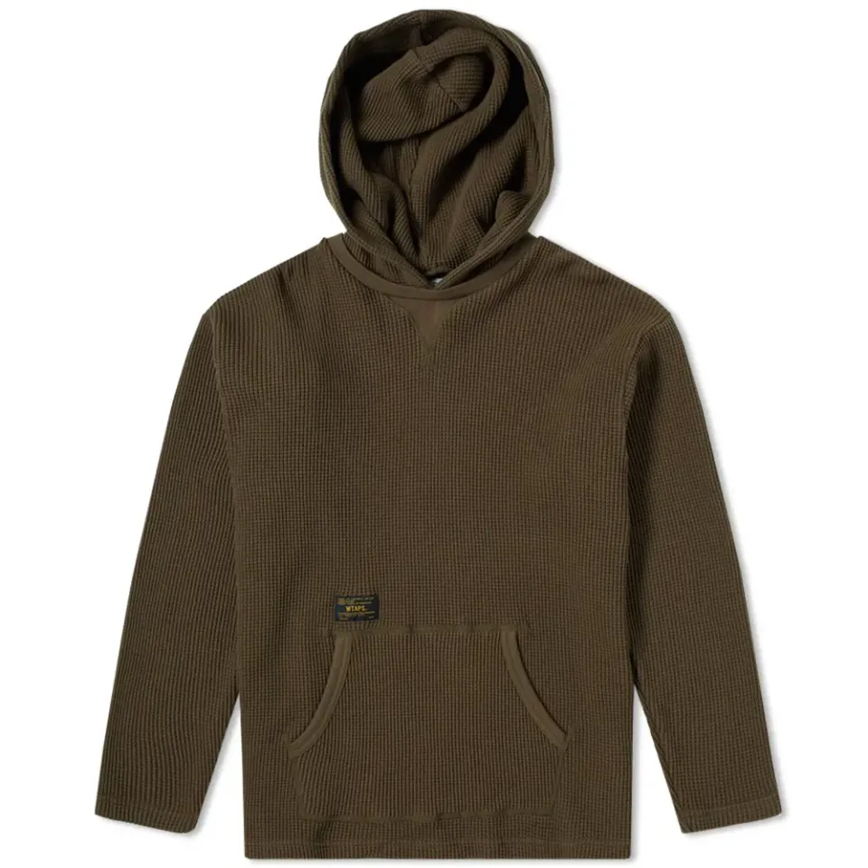 Long Sleeve Hooded Waffle Tee