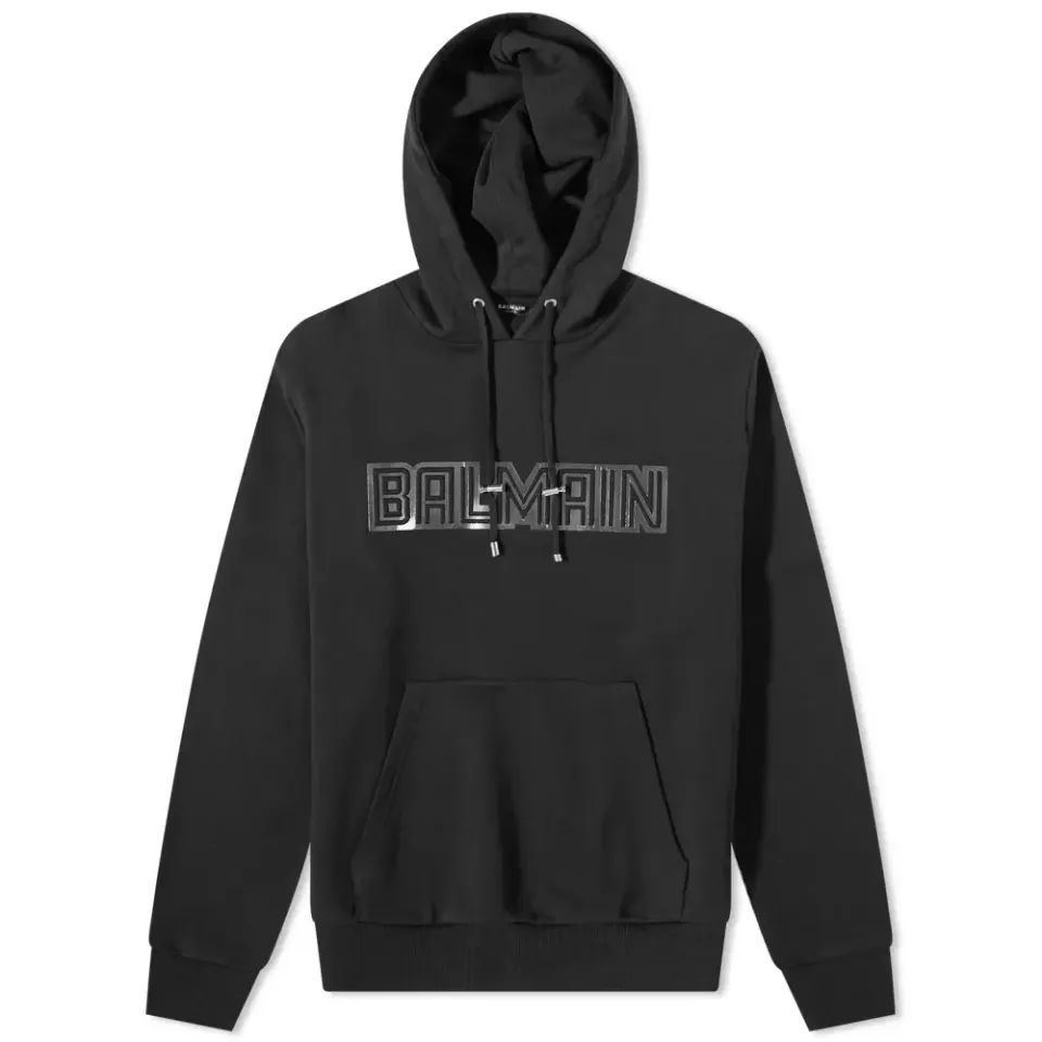 Paris Logo Metallic Popover Hoodie