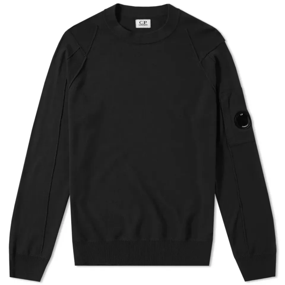 Sea Island Cotton Arm Lens Crew Knit