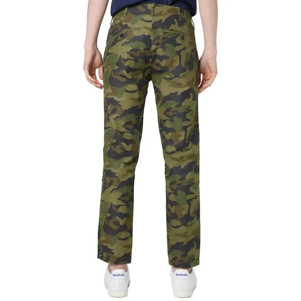 Plain Front Camo Chino