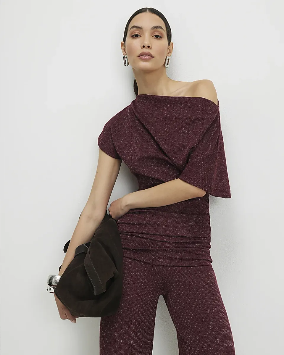 Glitter Drape Top