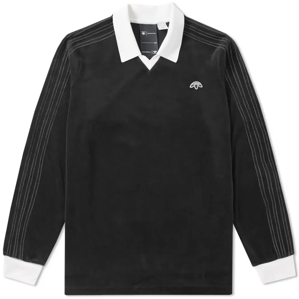 Adidas x Alexander Wang Velour Long Sleeve Polo