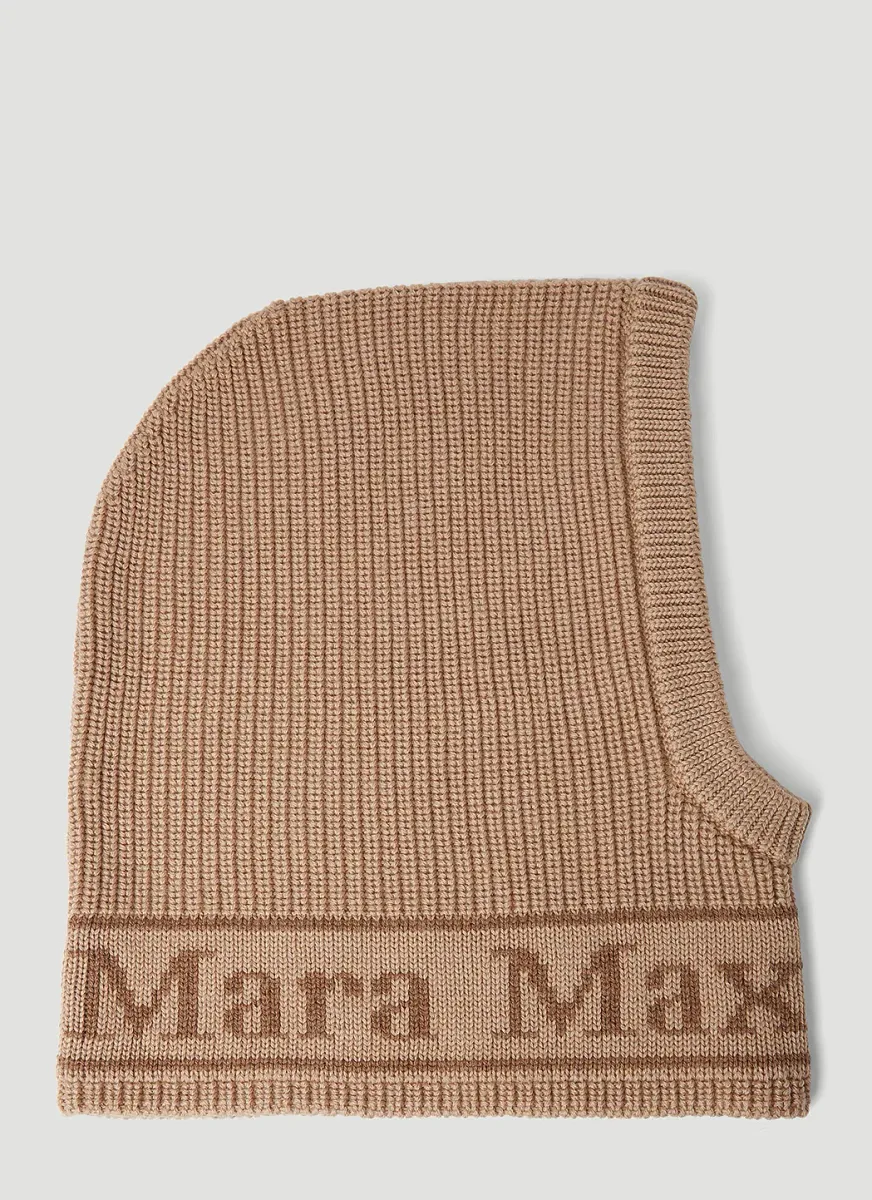 Logo Jacquard Wool Balaclava